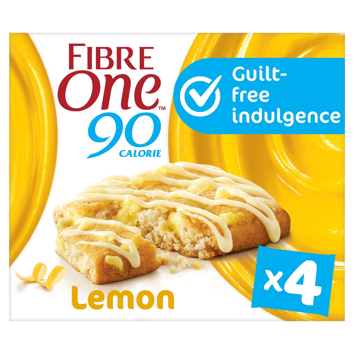 Fibre One 90 Calorie Lemon Drizzle Squares 4 x 24g (96g)