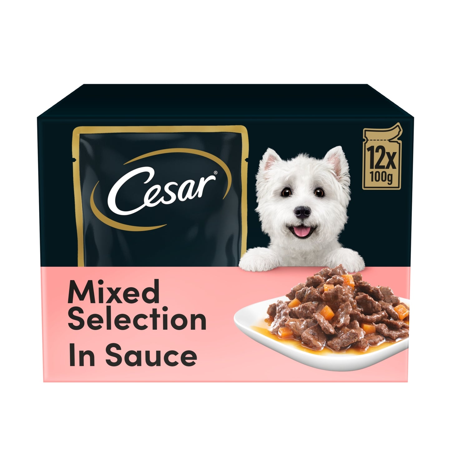 Cesar Deliciously Fresh Wet Dog Food Pouches Mixed Selection in Sauce 12 x 100g