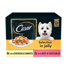 Cesar Deliciously Fresh Wet Dog Food Pouches Mixed Selection in Jelly 12 x 100g