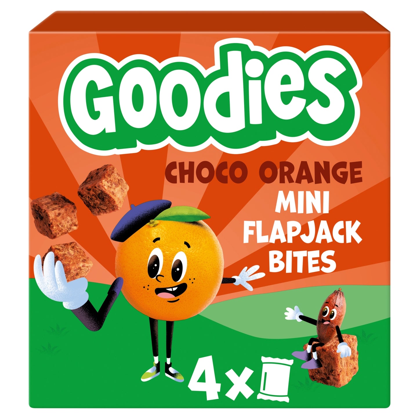Goodies Kids Snack Chocolate Orange Mini Flapjack Oaty Bar Bites Multipack 4x23g