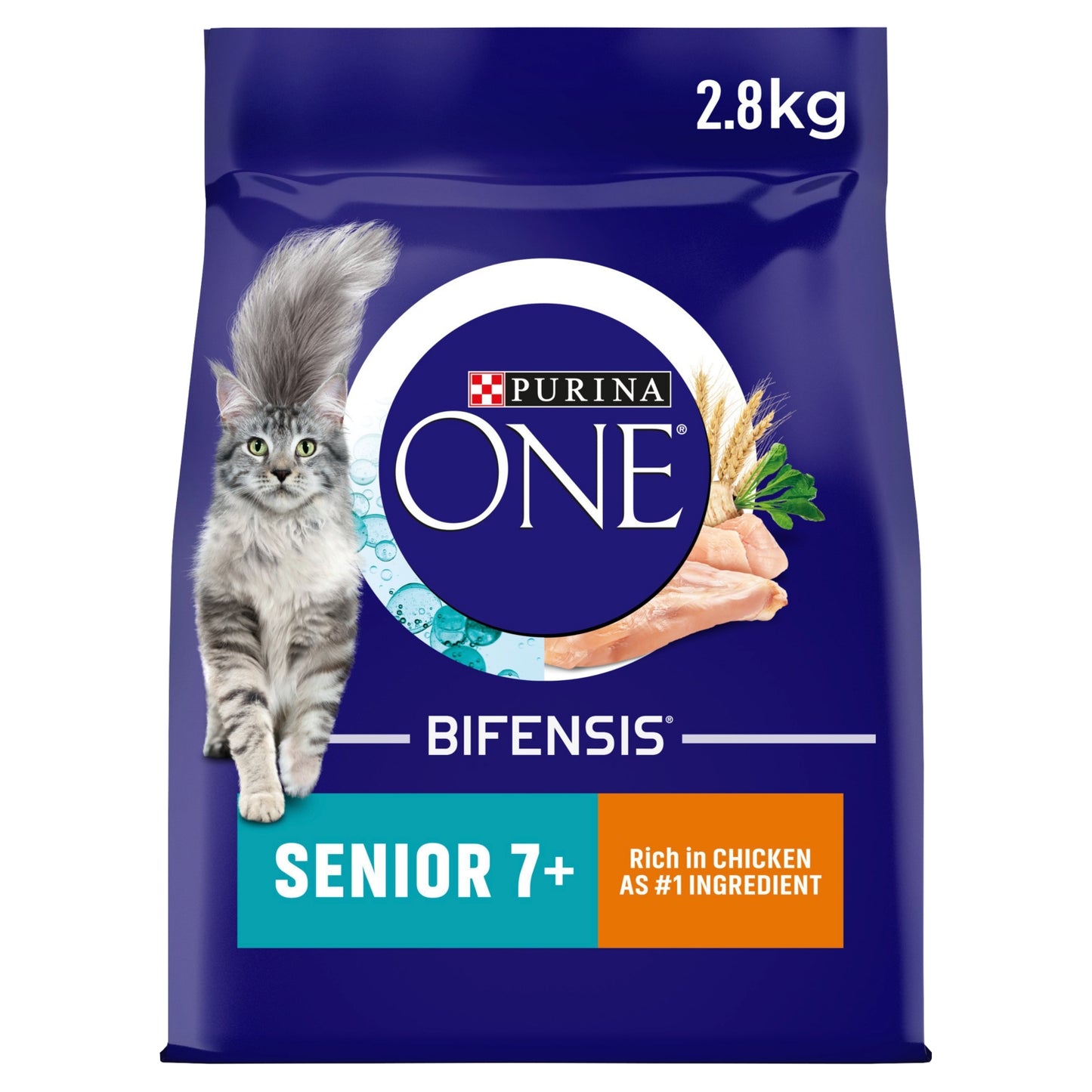Purina ONE Senior 7+ Chicken Dry Cat Food 2.8kg