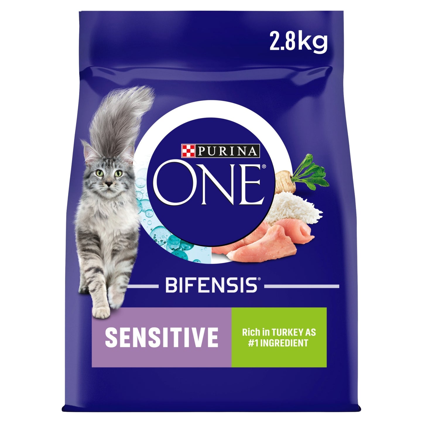 Purina ONE Sensitive Turkey Dry Cat Food 2.8kg