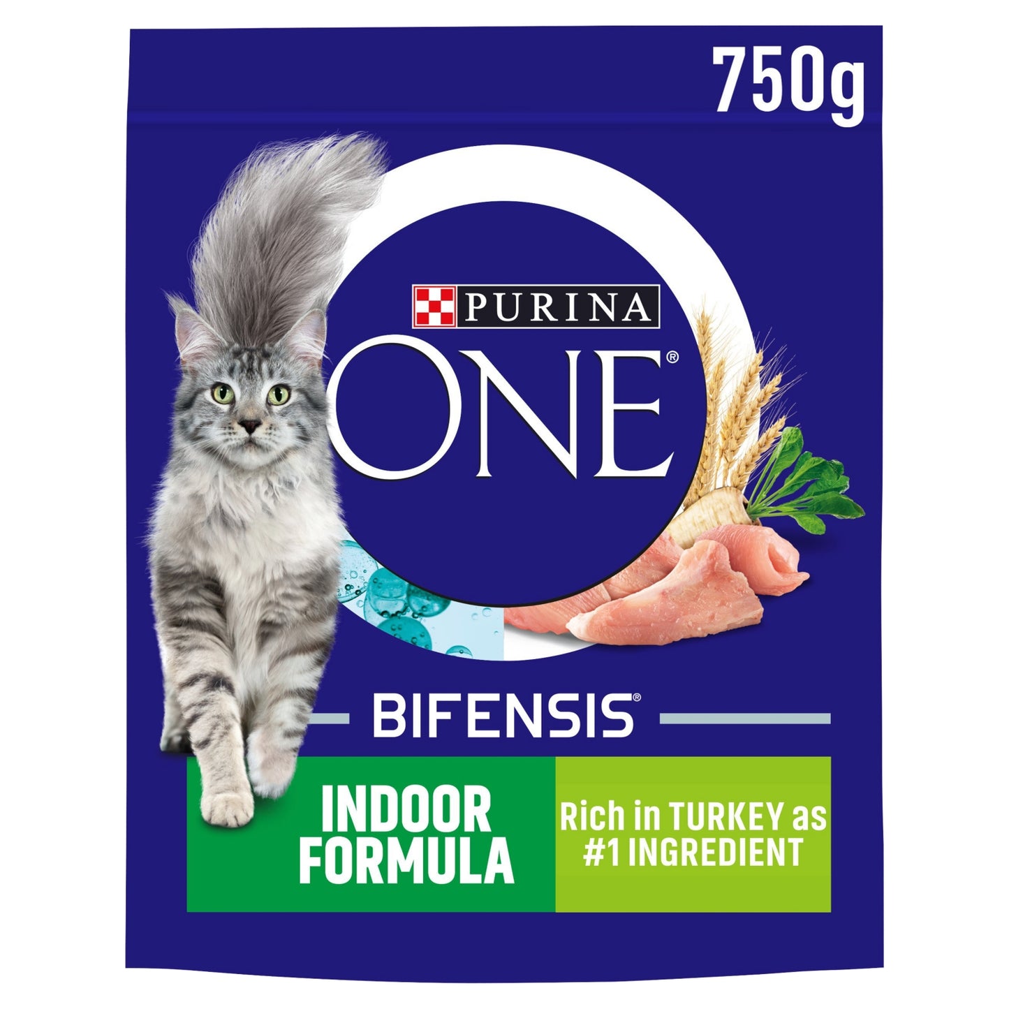 Purina ONE Indoor Turkey Dry Cat Food 750g