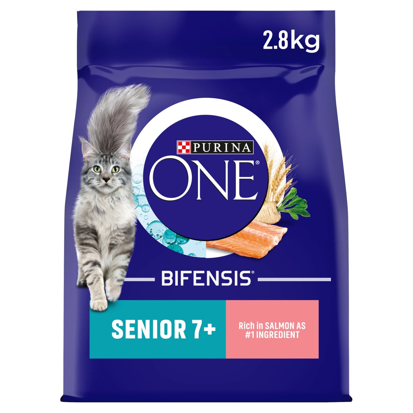 Purina ONE Senior 7+ Salmon Dry Cat Food 2.8kg