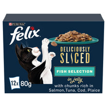 Felix FELIX Deliciously Sliced Fish Selection in Jelly Wet Cat Food 12x80g