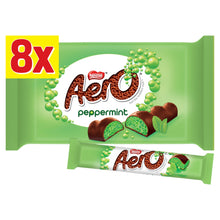 Nestlé Aero Bubbly Peppermint Chocolate Bar 8 Pack Multipack 216g