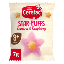 Cerelac Banana & Raspberry Star-Puffs Baby Finger Food 8+ Months 7g