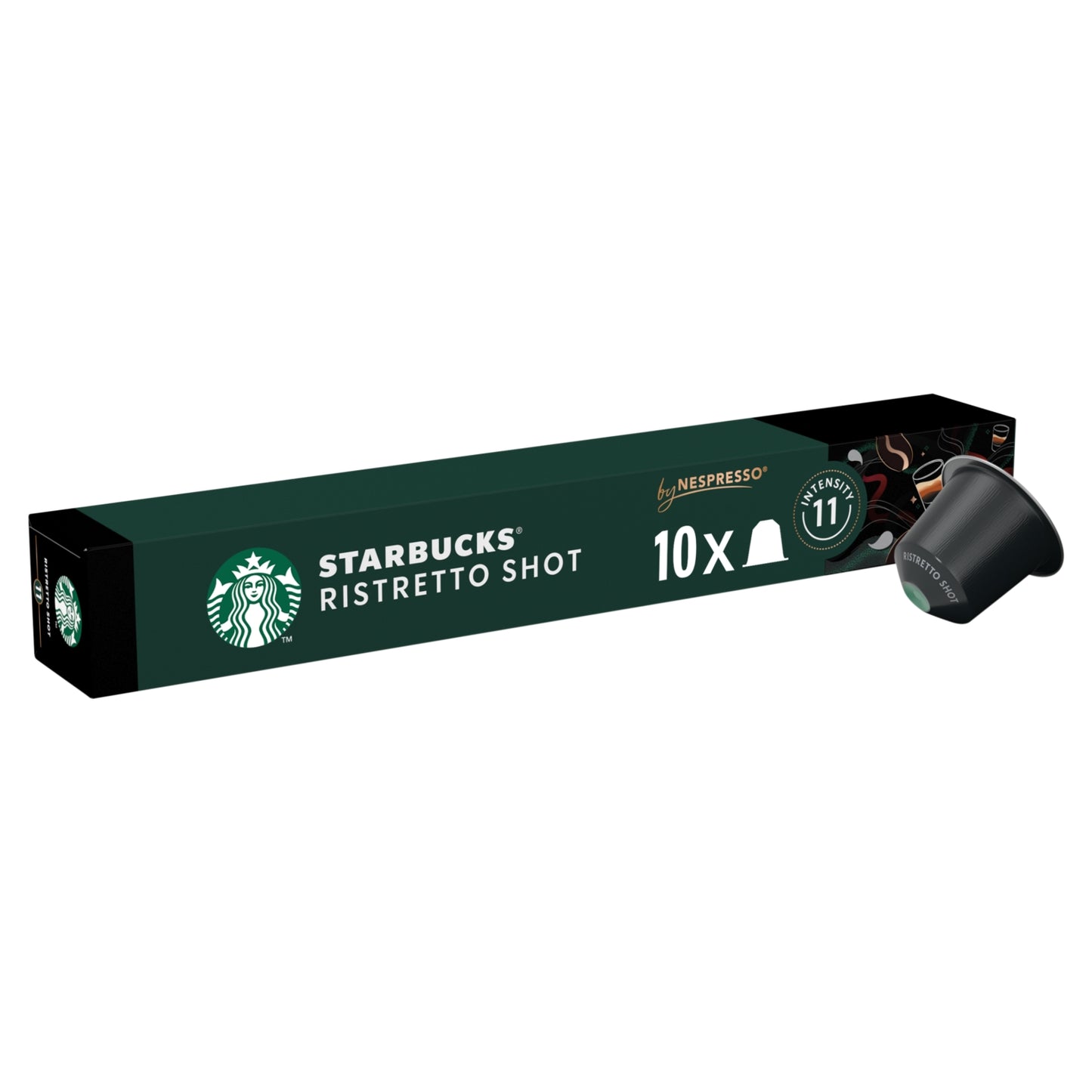 Starbucks Ristretto by NESPRESSO, Dark Roast Coffee Capsules, 57g box of 10