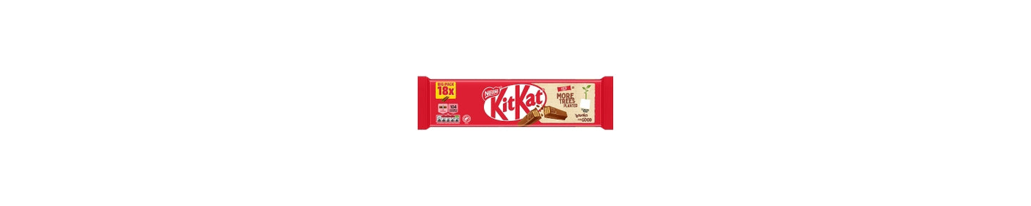 KitKat 2 Finger Milk Chocolate Biscuit Bar 18 Pack Multipack 372.6g