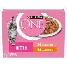Purina ONE PURINA ONE Kitten Mini Filets in Gravy with Salmon and Carrots, with Chicken and Carrots pouch 85g