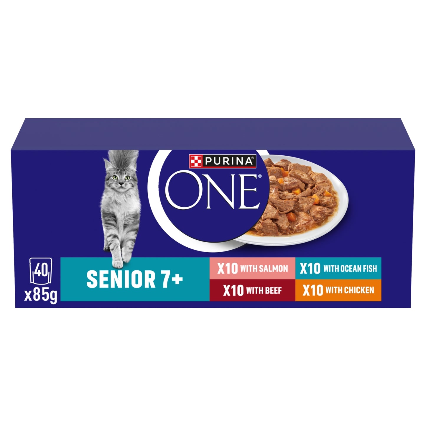 Purina ONE PURINA ONE Senior 7+ Mini Fillets Wet Cat Food 40x85g