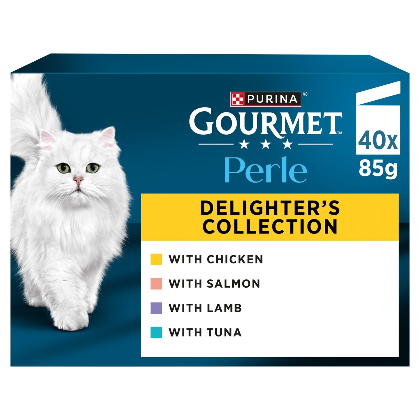 Gourmet Perle Juicy Mini Fillets in Gravy Delighter's Collection Wet Cat Food 40x85g