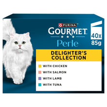 Gourmet Perle Juicy Mini Fillets in Gravy Delighter's Collection Wet Cat Food 40x85g
