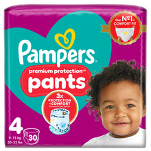 Pampers Premium Protection Nappy Pants Size 4, 30 Nappies, 9kg-15kg, Essential Pack