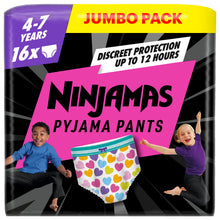 Pampers Ninjamas Pyjama Pants Unisex Hearts, 4 - 7 Years, 16 Pyjama Pants
