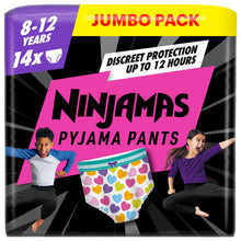 Pampers Ninjamas Pyjama Pants Unisex Hearts, 8 - 12 Years, 14 Pyjama Pants