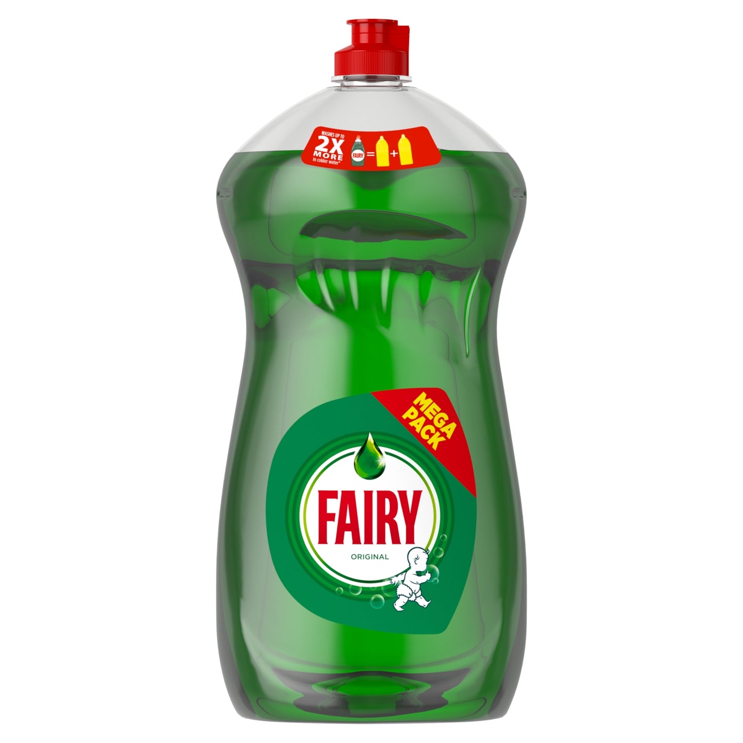 Fairy Original Washing Up Liquid Green with LiftAction 1450 ML