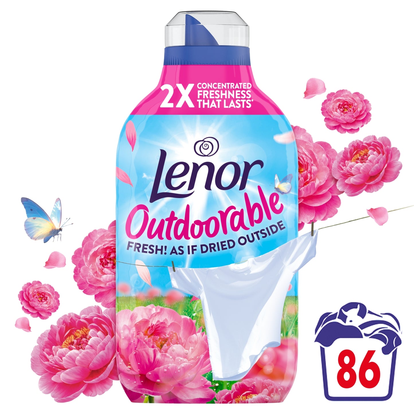 Lenor Outdoorable Floral Fresh Fabric Conditioner 86 Washes