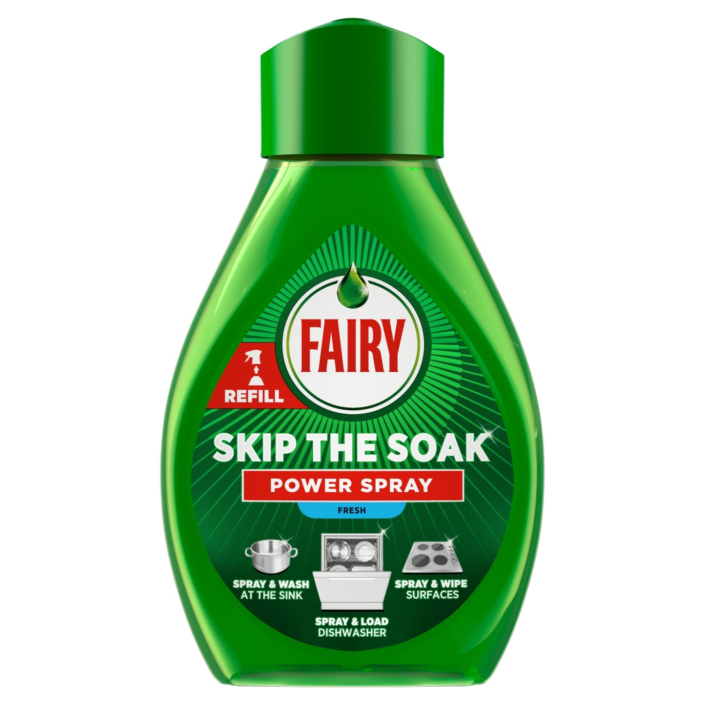 Fairy Skip the Soak Dish Power Spray Fresh 2x500ml