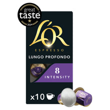 L'OR Lungo Profondo Coffee Pods X10 Intensity 8