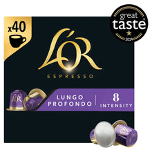 L'OR Espresso Lungo Profondo Coffee Pods x40 Intensity 8