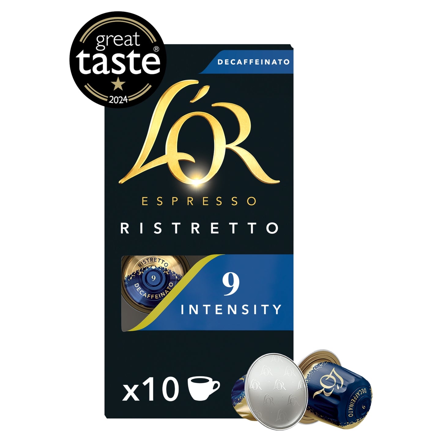 L'OR Espresso Ristretto Decaf Coffee Pods X10 Intensity 9
