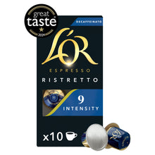 L'OR Espresso Ristretto Decaf Coffee Pods X10 Intensity 9