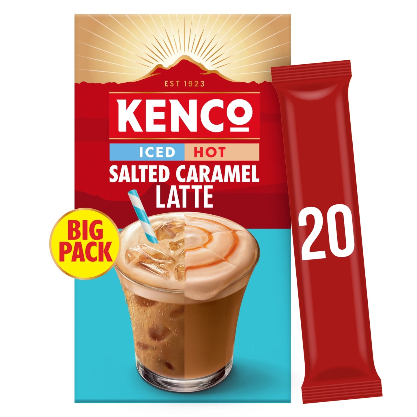 Kenco Iced Hot Salted Caramel Latte Instant Coffee Sachets x20