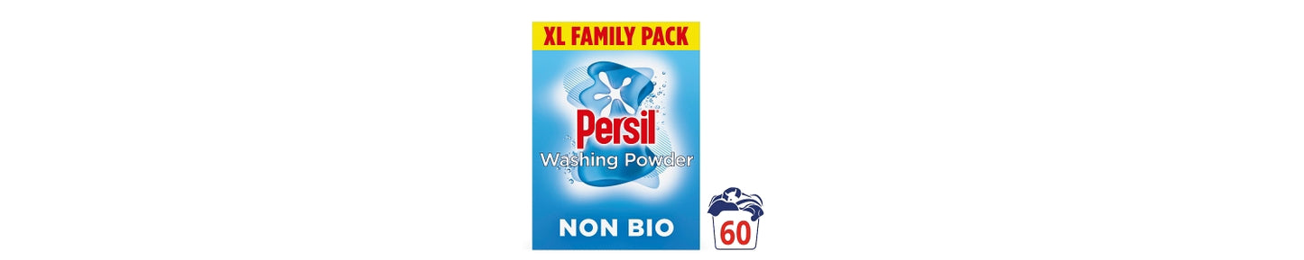 Persil Washing Powder XL Family Pack Non Bio 60 washes (3 kg)