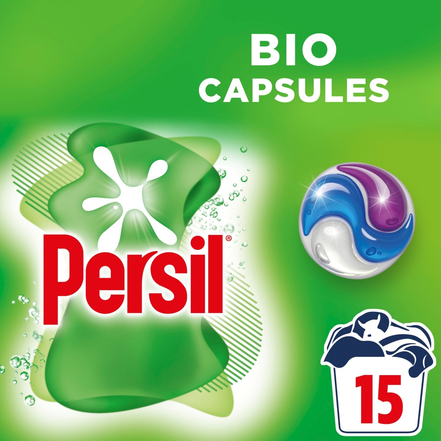 Persil Bio 4 in 1 fast-dissolving laundry capsules, 15 washes