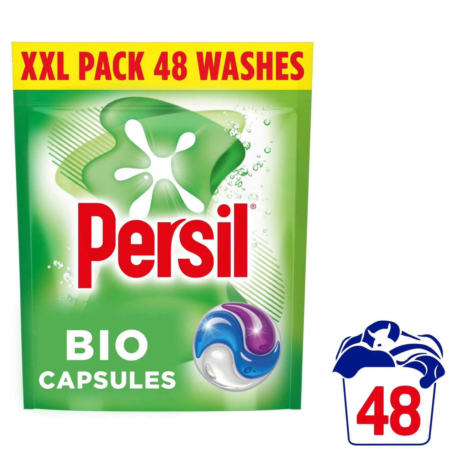 Persil Bio 4 in 1 fast-dissolving laundry capsules, 48 washes
