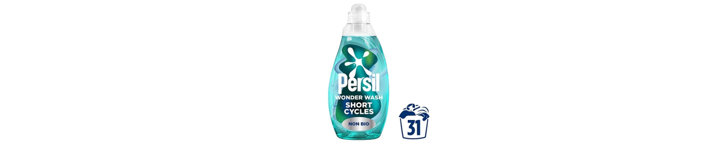Persil Wonder Wash Non Bio Liquid Detergent Speed Clean 837 ml (31 washes)