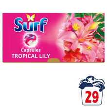 Surf 3 in 1 Tropical Lily Laundry Washing Detergent Capsules 29 washes