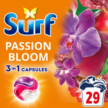 Surf 3 in 1 Passion Bloom Laundry Washing Detergent Capsules 29 washes