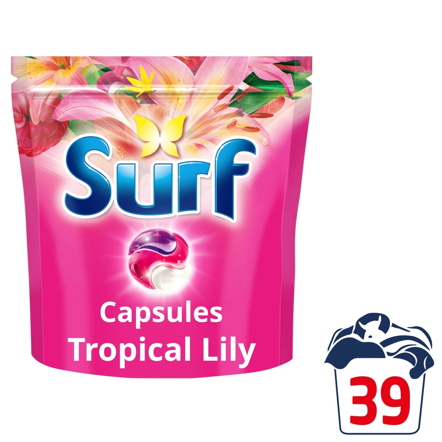 Surf 3 in 1 Tropical Lily Laundry Washing Detergent Capsules 39 washes
