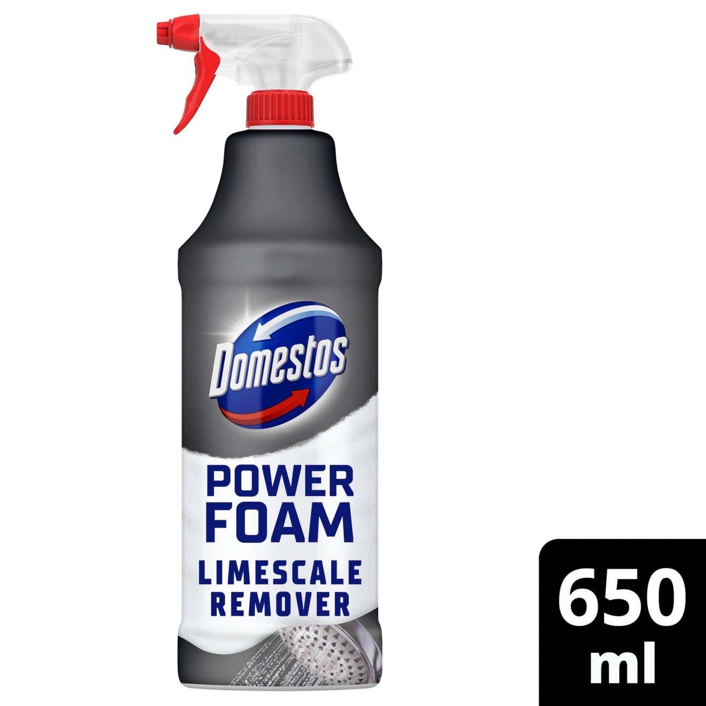 Domestos Power Foam Limescale Remover Toilet & Bathroom Cleaner Spray 650 ml