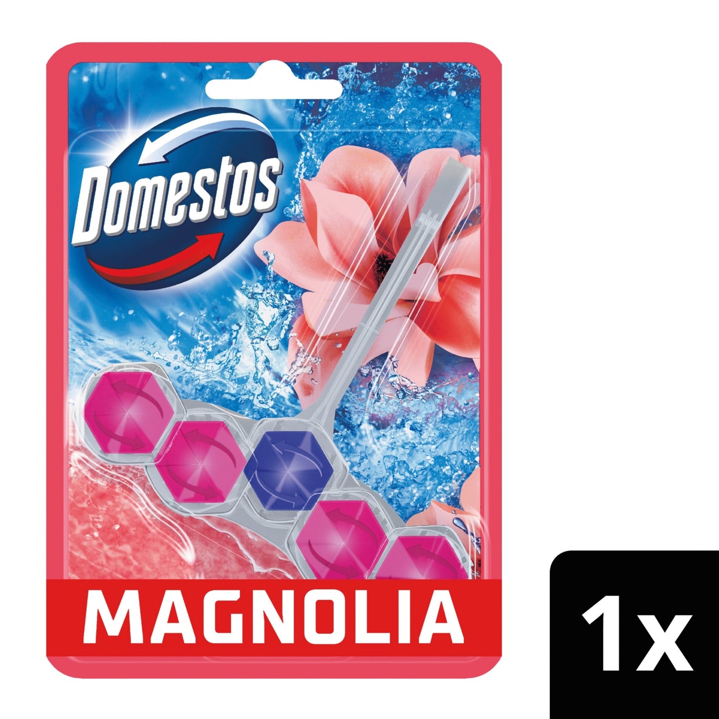 Domestos Power 5 Toilet Rim Block Magnolia 50 g