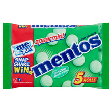 Mentos Spearmint Chewy Dragees Rolls 5 x 37.5g