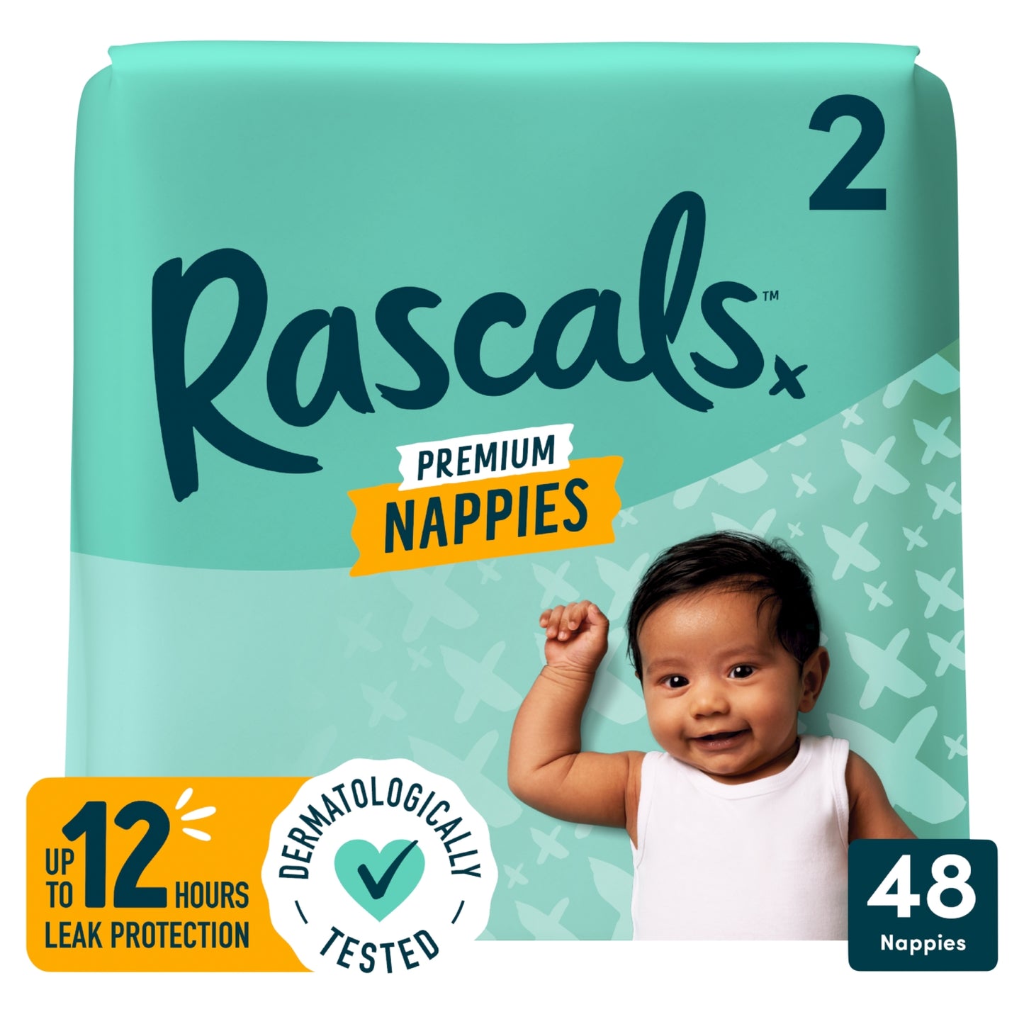 RASCALS Premium Nappies, Size 2, 48 Count