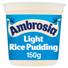 Ambrosia Light Low Fat & Reduced Sugar Rice Pudding Dessert Snack Pot 150g