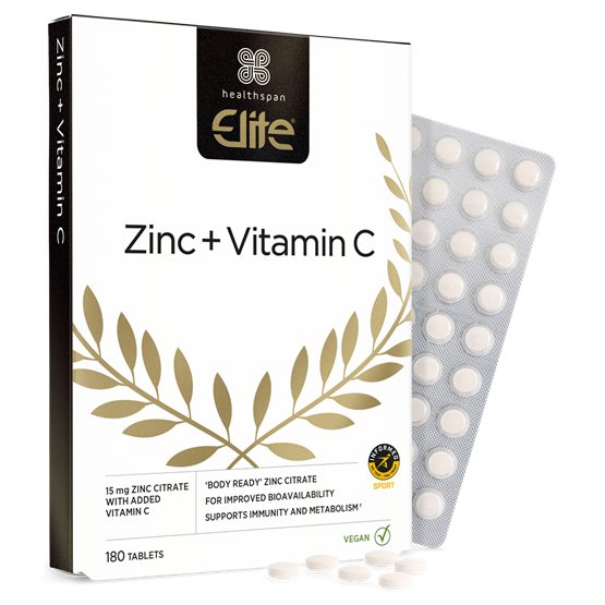 Healthspan Elite Zinc + Vitamin C (180 tablets)