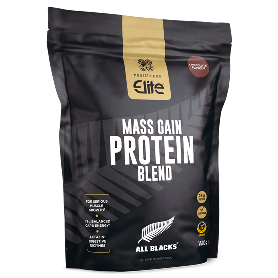 Healthspan Elite All Blacks Mass Gain Protein Blend − Chocolate (1.5 kg)