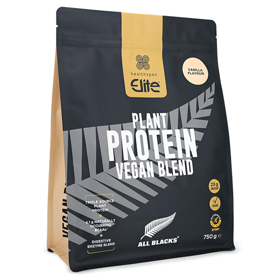 Healthspan Elite All Blacks Plant Protein Vegan Blend (750 g)