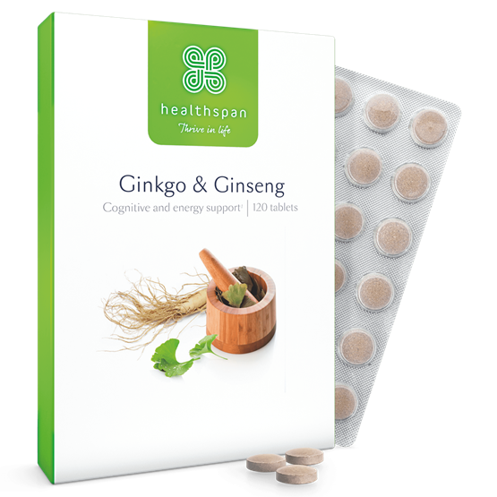 Healthspan Ginkgo & Ginseng Cognitive Support (120 tablets)