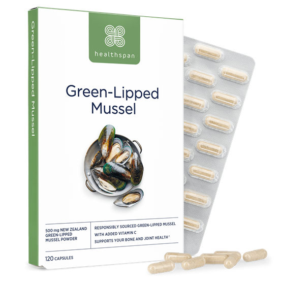 Healthspan Green−Lipped Mussel (120 capsules)