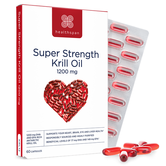 Healthspan Super Strength Krill Oil 1200mg (60 capsules)