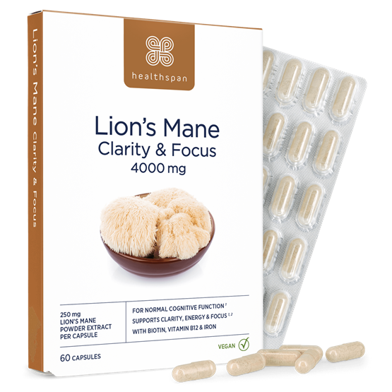 Healthspan Lion's Mane Clarity & Focus (60 capsules)