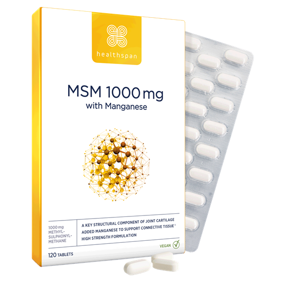 Healthspan MSM 1000mg with Manganese (120 tablets)