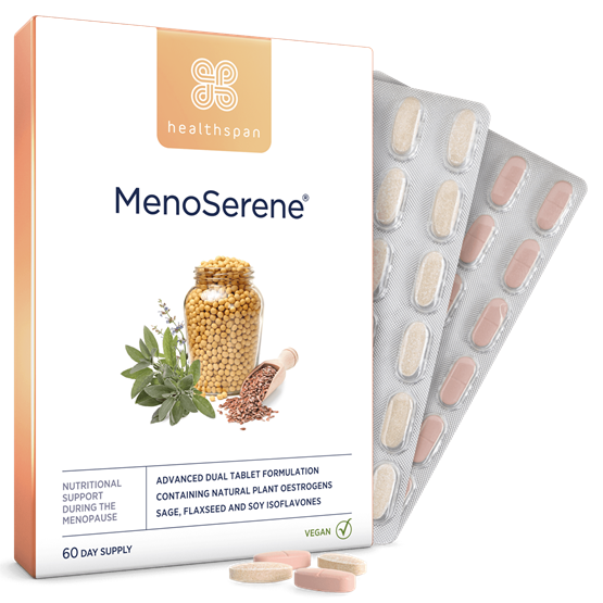 Healthspan MenoSerene® − Soy Isoflavones, Flaxseed & Sage (60 day supply)