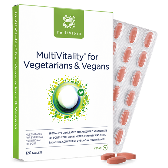 Healthspan MultiVitality® For Vegetarians & Vegans (120 tablets)